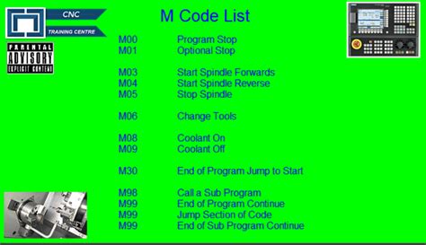 cnc machine m-code list|fanuc m code list pdf.